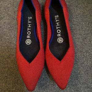 Rothy’s the point red flats